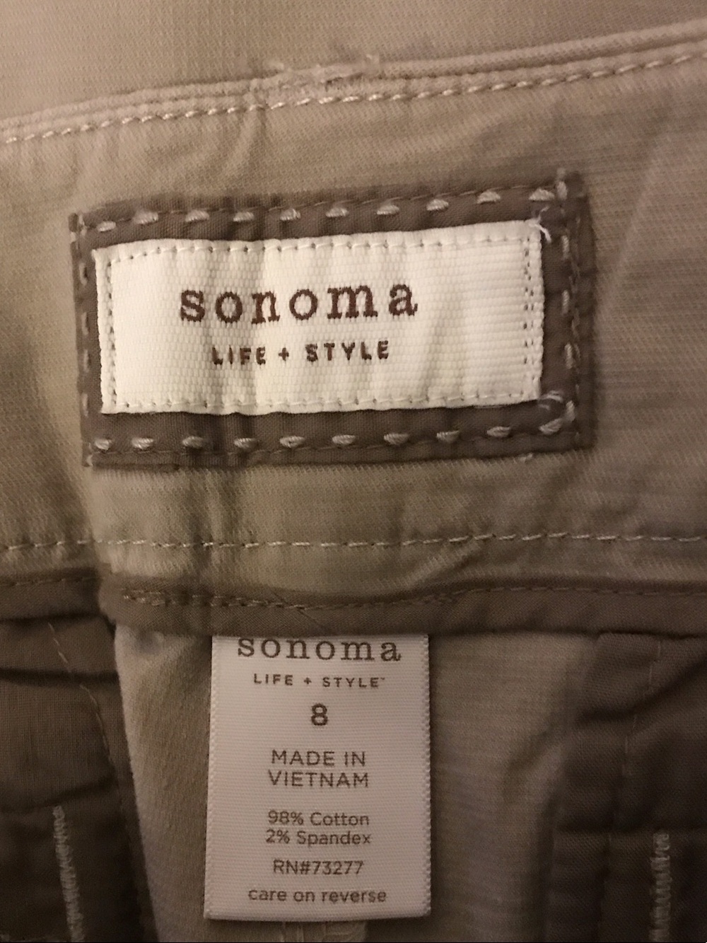 New Sonoma Women's Tan High-Rise Bermuda Shorts - Picture 2 of 7